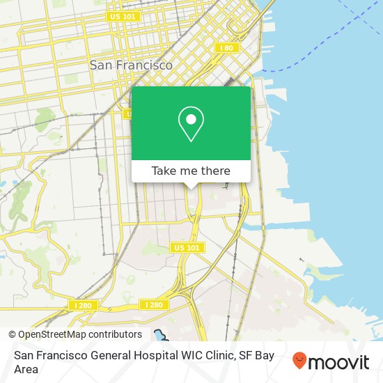 San Francisco General Hospital WIC Clinic map