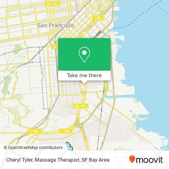 Cheryl Tyler, Massage Therapist map