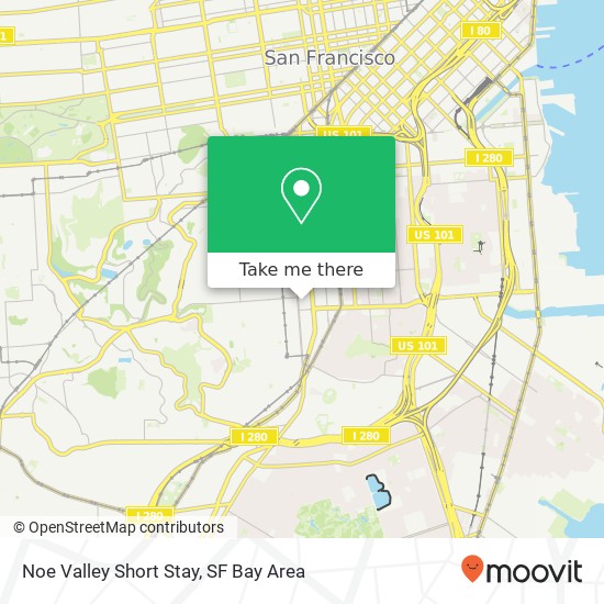 Mapa de Noe Valley Short Stay