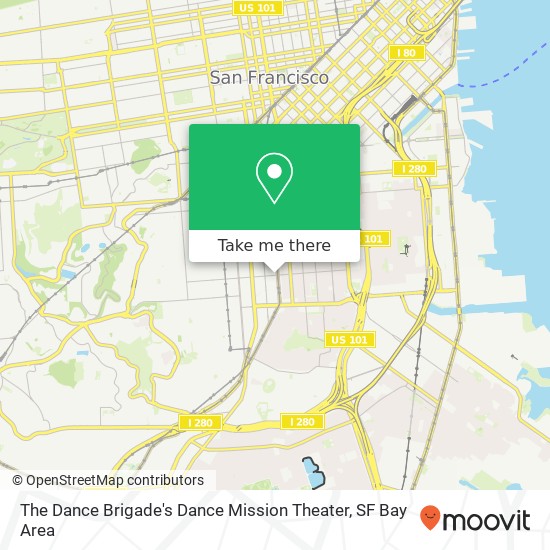 The Dance Brigade's Dance Mission Theater map