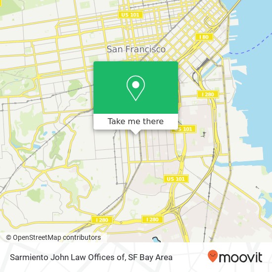 Sarmiento John Law Offices of map