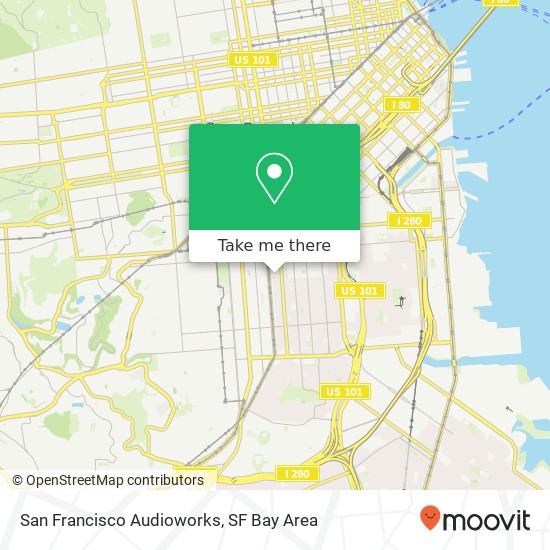 San Francisco Audioworks map