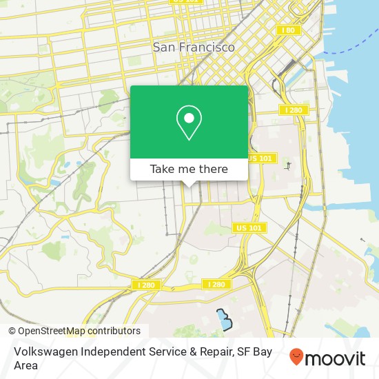 Volkswagen Independent Service & Repair map