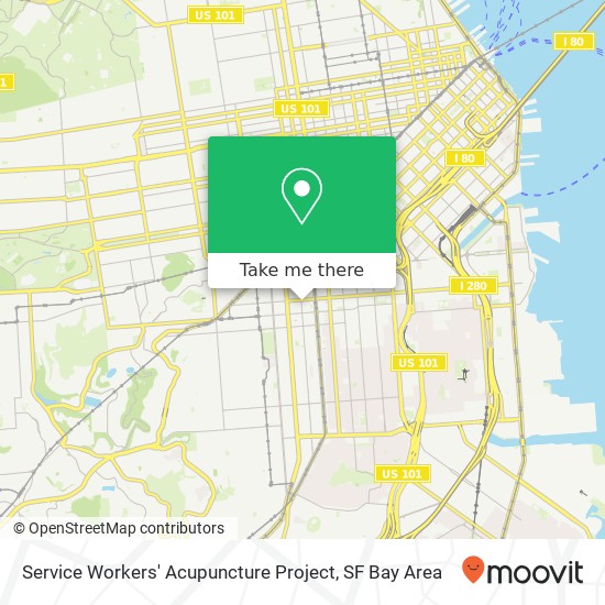 Mapa de Service Workers' Acupuncture Project