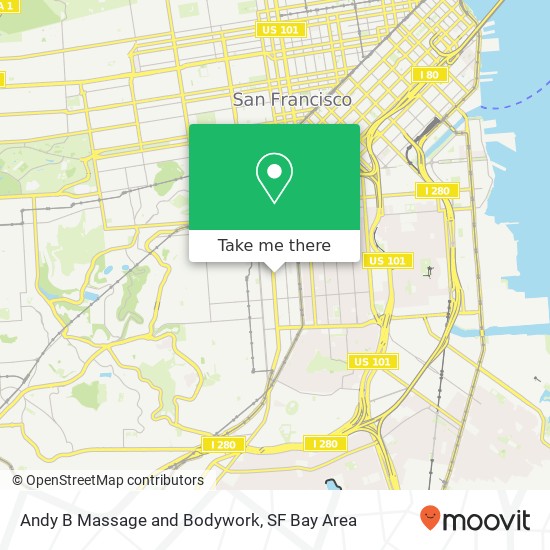 Andy B Massage and Bodywork map