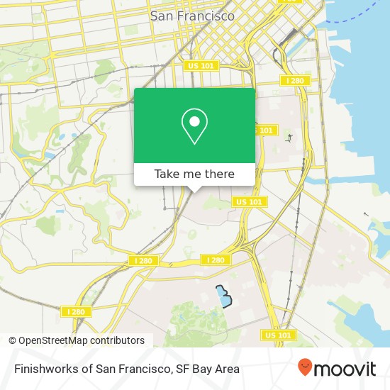 Mapa de Finishworks of San Francisco
