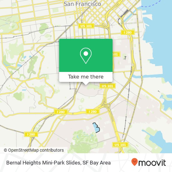 Mapa de Bernal Heights Mini-Park Slides