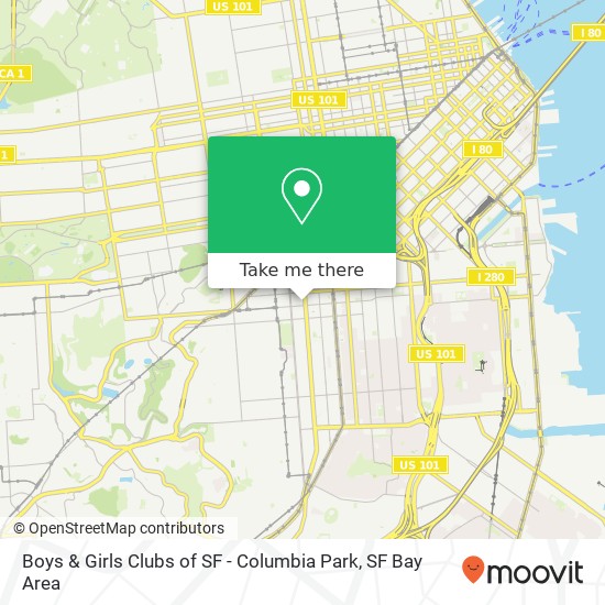 Mapa de Boys & Girls Clubs of SF - Columbia Park