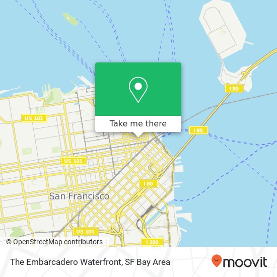 Mapa de The Embarcadero Waterfront