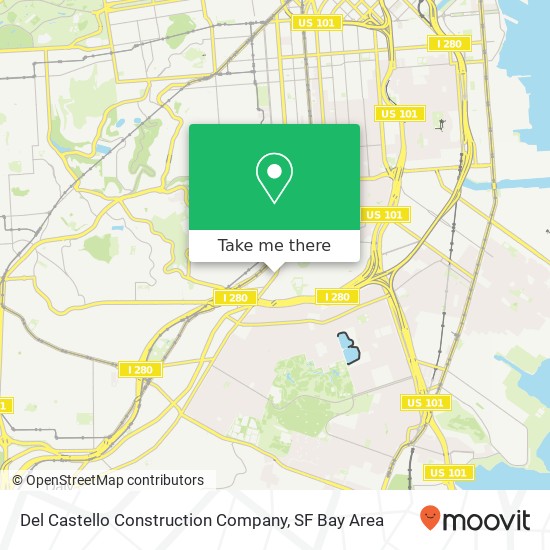 Del Castello Construction Company map