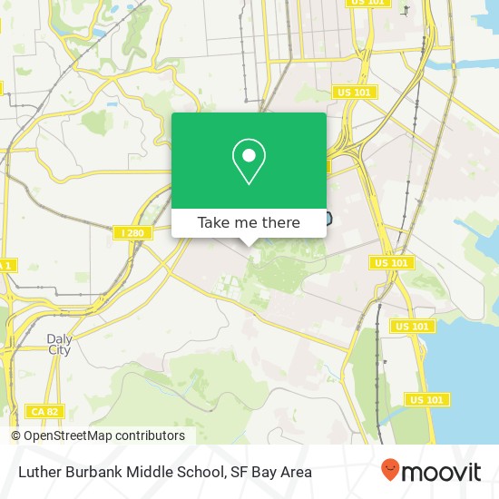 Luther Burbank Middle School map