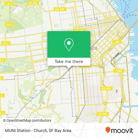 Mapa de MUNI Station - Church