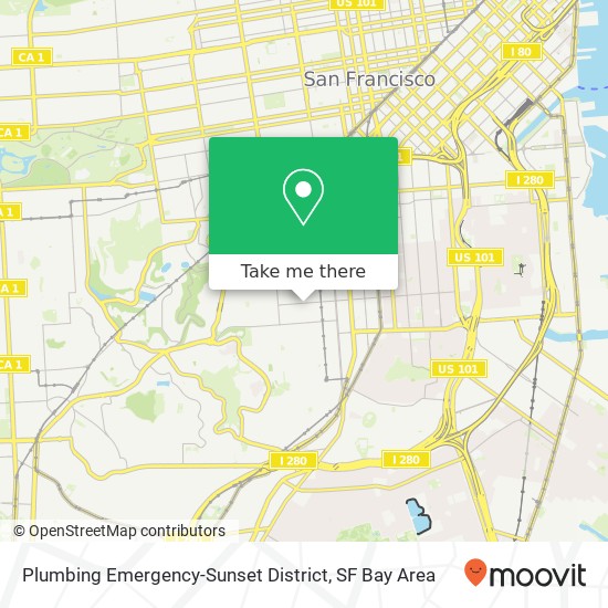 Plumbing Emergency-Sunset District map