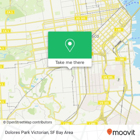 Mapa de Dolores Park Victorian