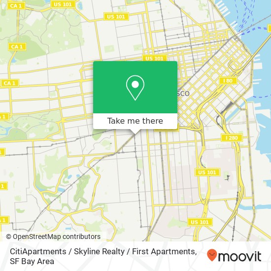 Mapa de CitiApartments / Skyline Realty / First Apartments