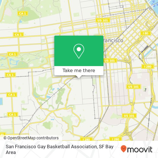 Mapa de San Francisco Gay Basketball Association