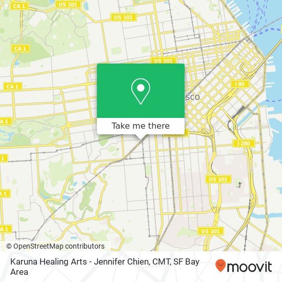 Karuna Healing Arts - Jennifer Chien, CMT map