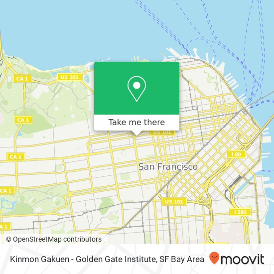 Mapa de Kinmon Gakuen - Golden Gate Institute