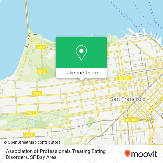 Association of Professionals Treating Eating Disorders map