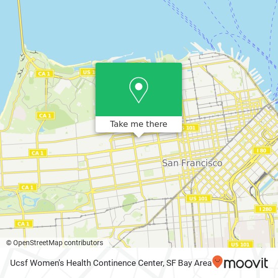 Mapa de Ucsf Women's Health Continence Center