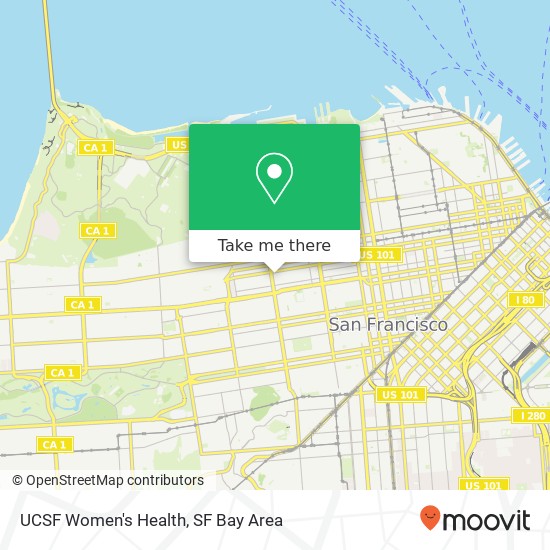 UCSF Women's Health map