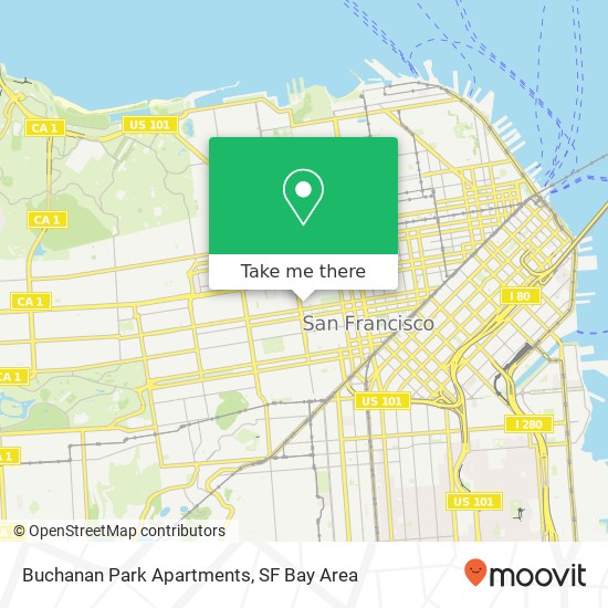 Mapa de Buchanan Park Apartments