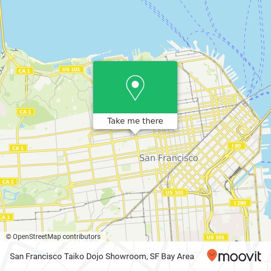 Mapa de San Francisco Taiko Dojo Showroom