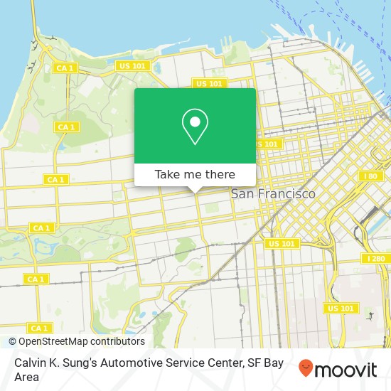 Mapa de Calvin K. Sung's Automotive Service Center