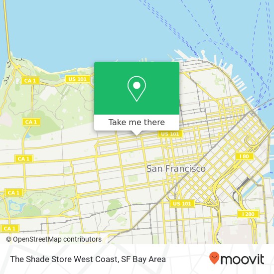 Mapa de The Shade Store West Coast