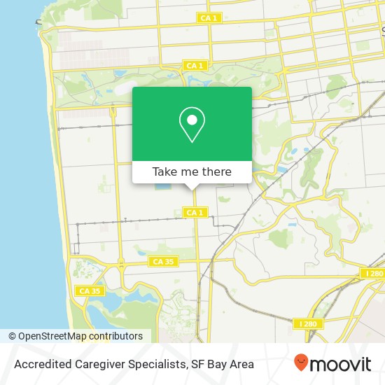 Accredited Caregiver Specialists map