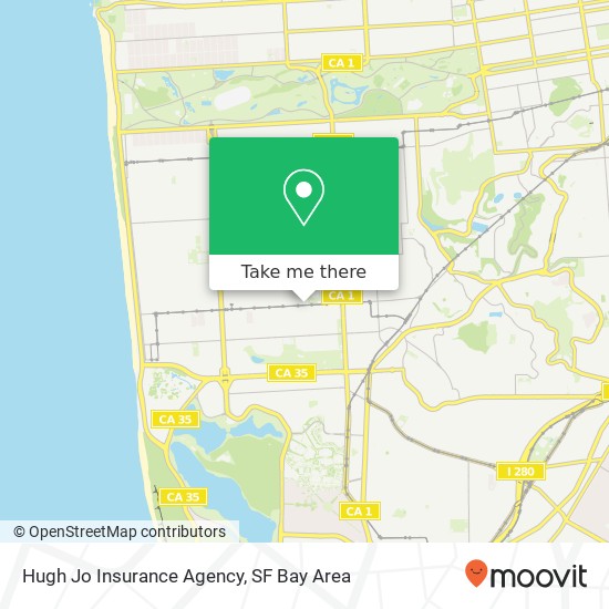 Mapa de Hugh Jo Insurance Agency