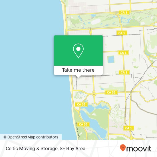 Mapa de Celtic Moving & Storage