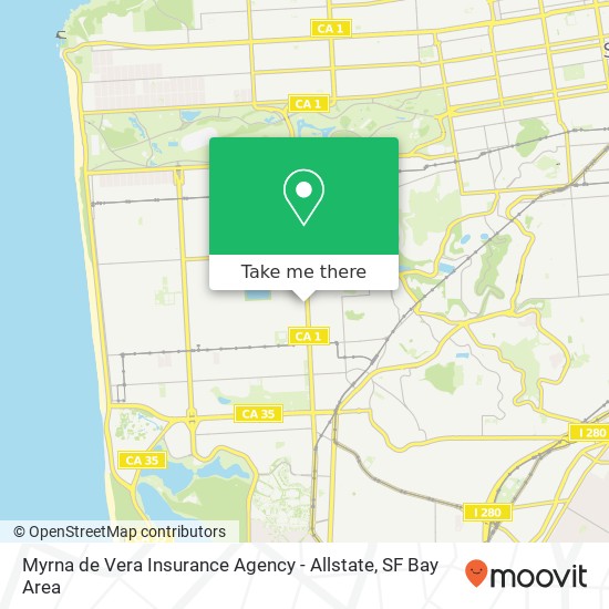 Myrna de Vera Insurance Agency - Allstate map