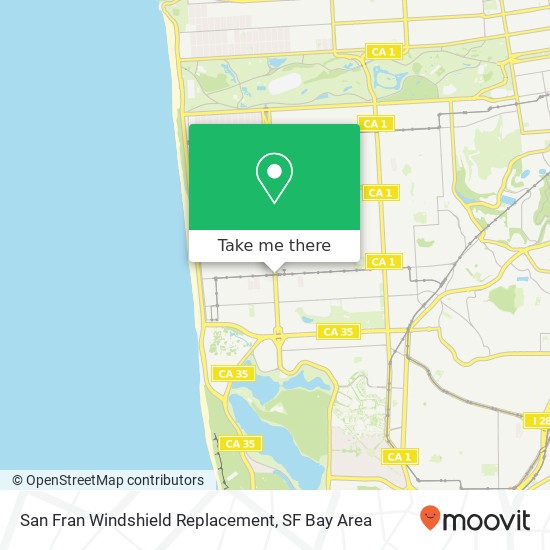 San Fran Windshield Replacement map