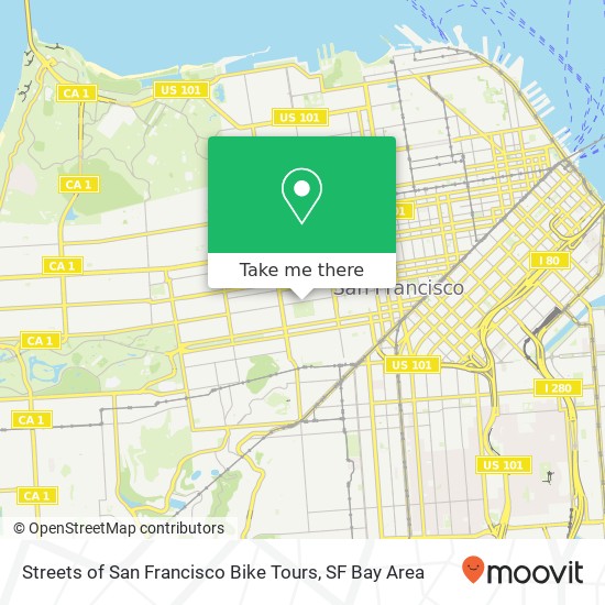 Streets of San Francisco Bike Tours map