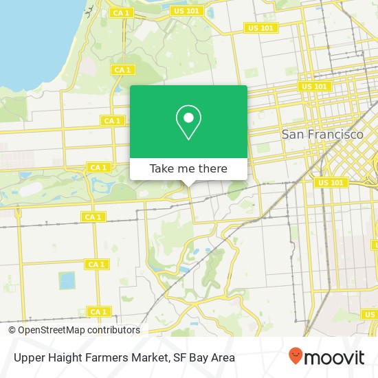 Upper Haight Farmers Market map