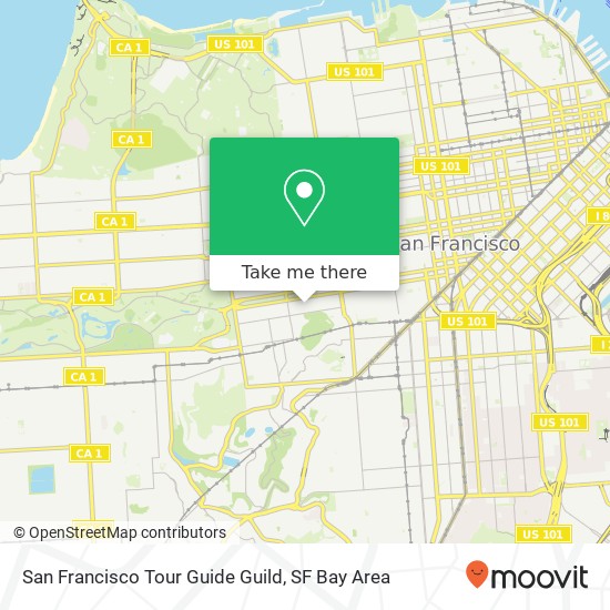 Mapa de San Francisco Tour Guide Guild