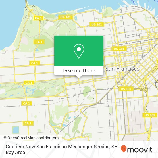 Couriers Now San Francisco Messenger Service map