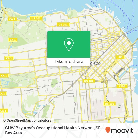 CHW Bay Area's Occcupational Health Network map