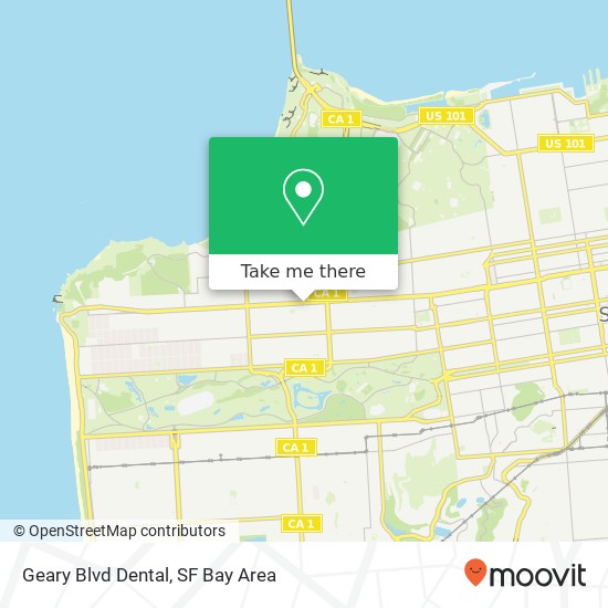 Mapa de Geary Blvd Dental