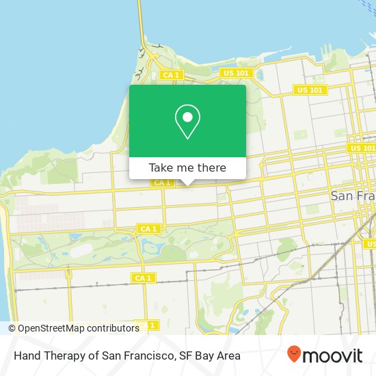 Mapa de Hand Therapy of San Francisco