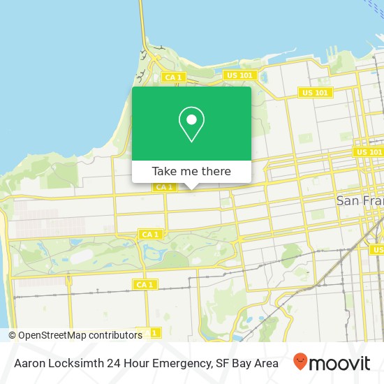 Aaron Locksimth 24 Hour Emergency map