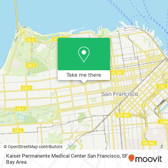 Kaiser Permanente Medical Center San Francisco map