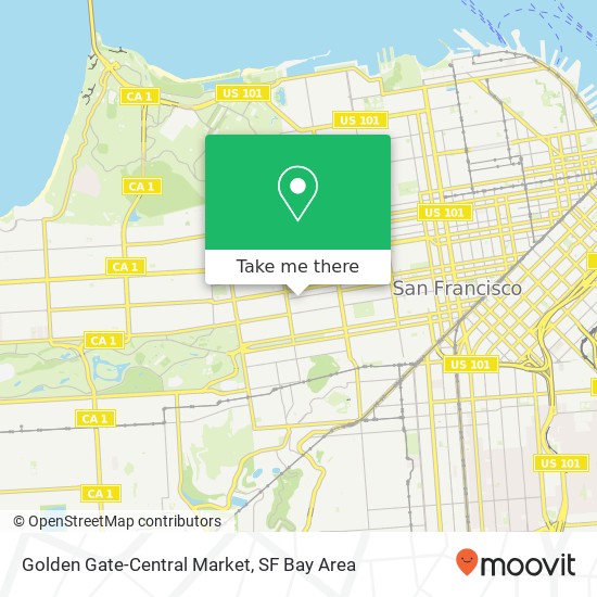 Mapa de Golden Gate-Central Market