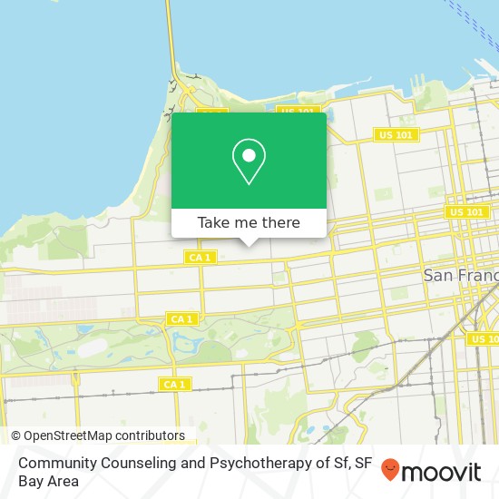 Community Counseling and Psychotherapy of Sf map