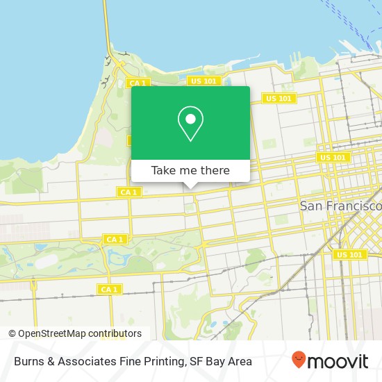 Burns & Associates Fine Printing map