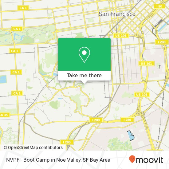 NVPF - Boot Camp in Noe Valley map