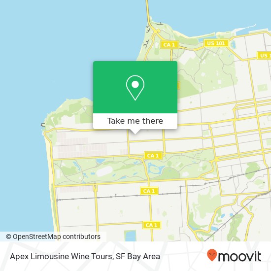 Apex Limousine Wine Tours map