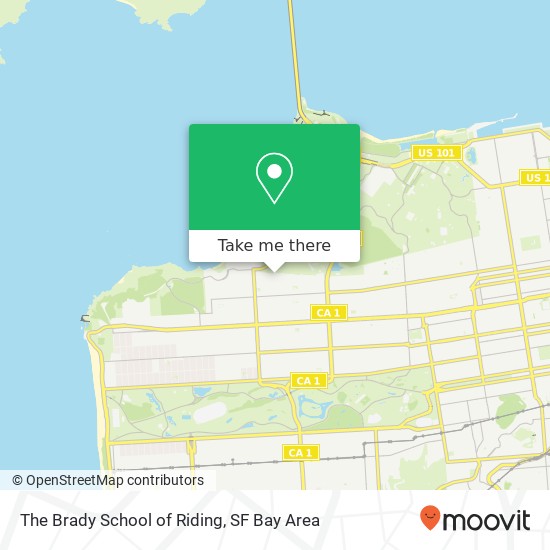 The Brady School of Riding map