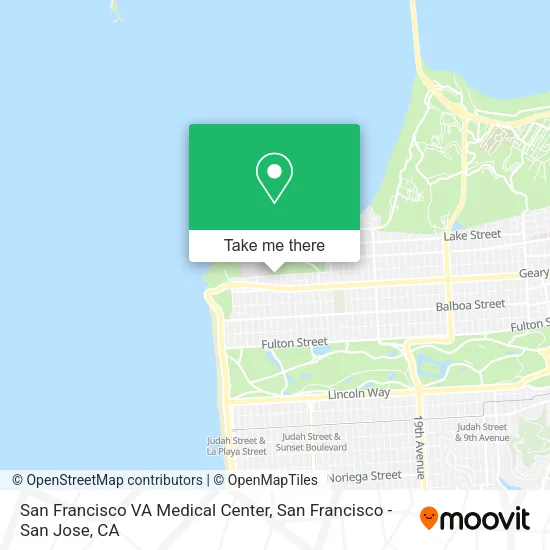 Mapa de San Francisco VA Medical Center